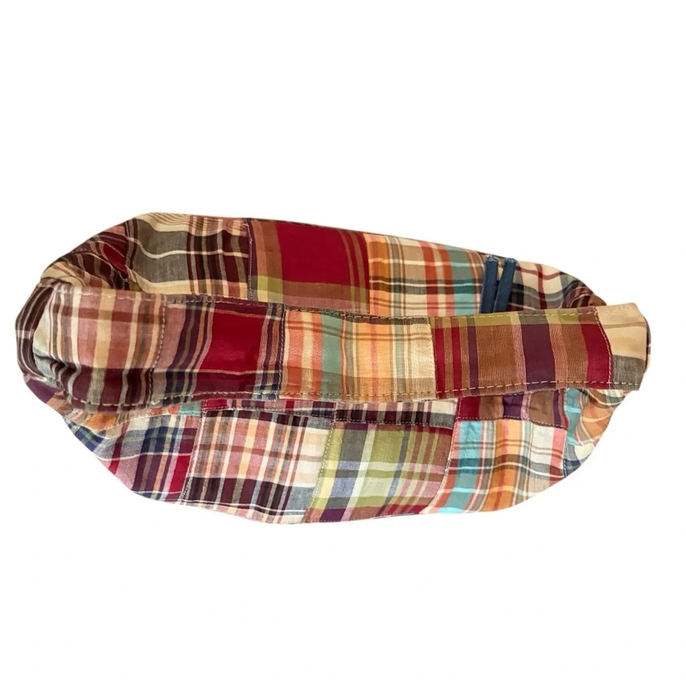 Disney Parks Vintage Hobo Madras Plaid Embroidered Mickey Preppy Bag/Wallet